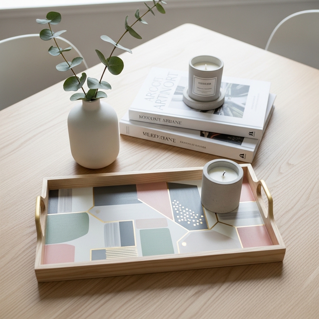 decorative tray diy craft idea for modern home decor